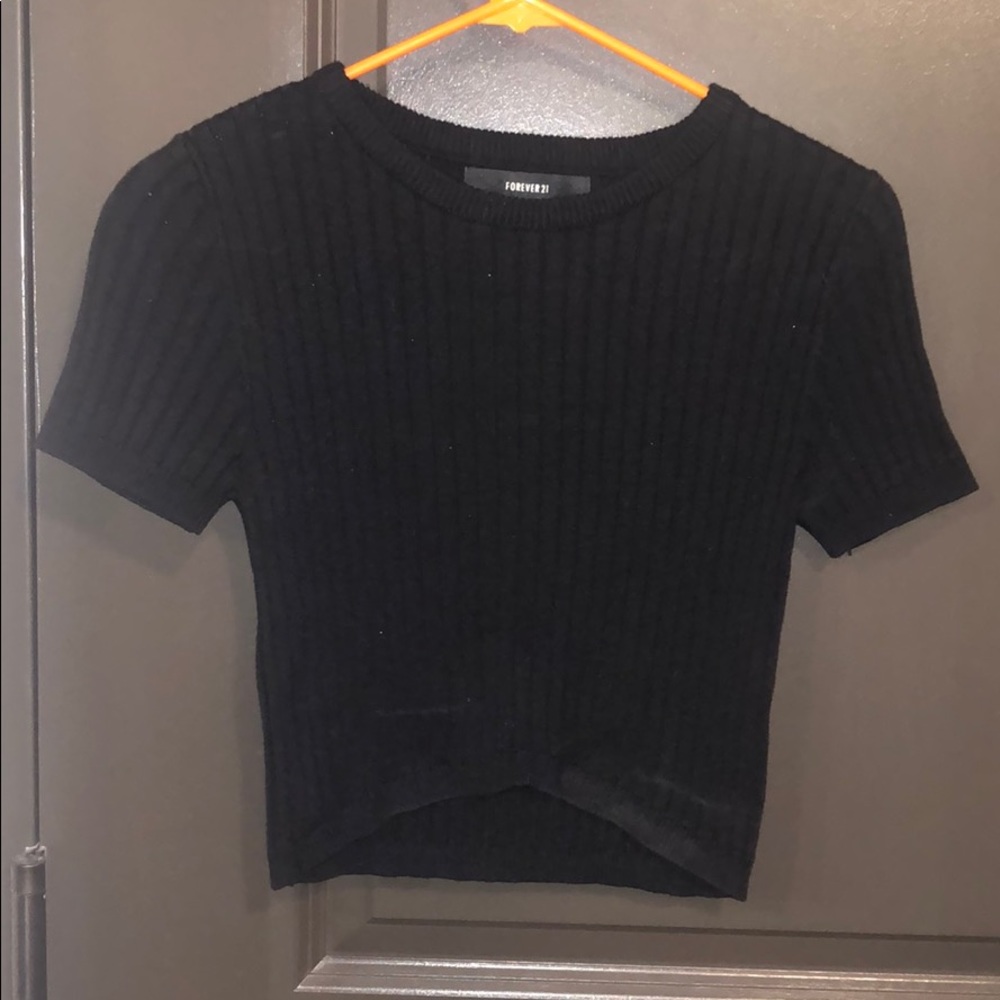 Cropped Sweater Tee